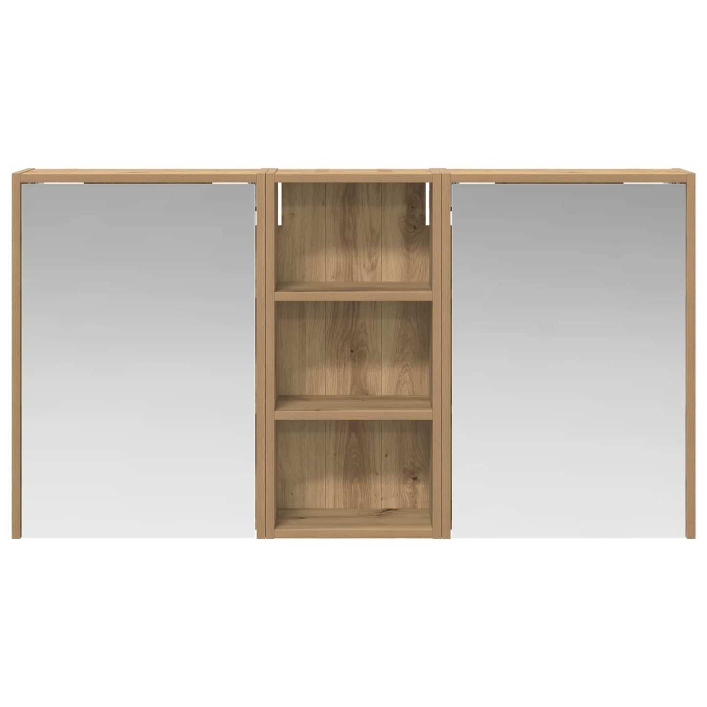 Badkamerkastenset voor 3 pcs 116 x 16 x 62,5 cm Bewerkt hout