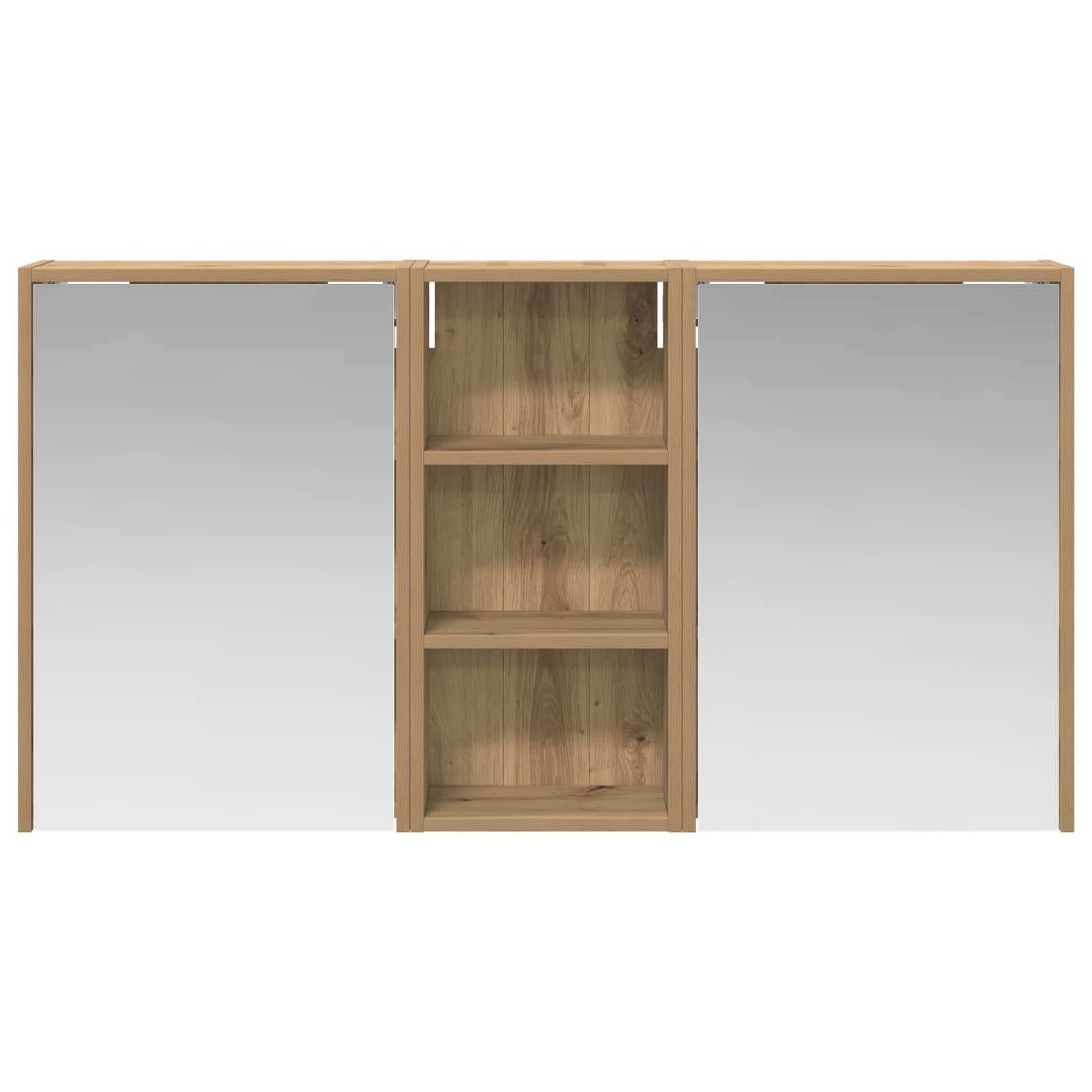 Badkamerkastenset voor 3 pcs 116 x 16 x 62,5 cm Bewerkt hout