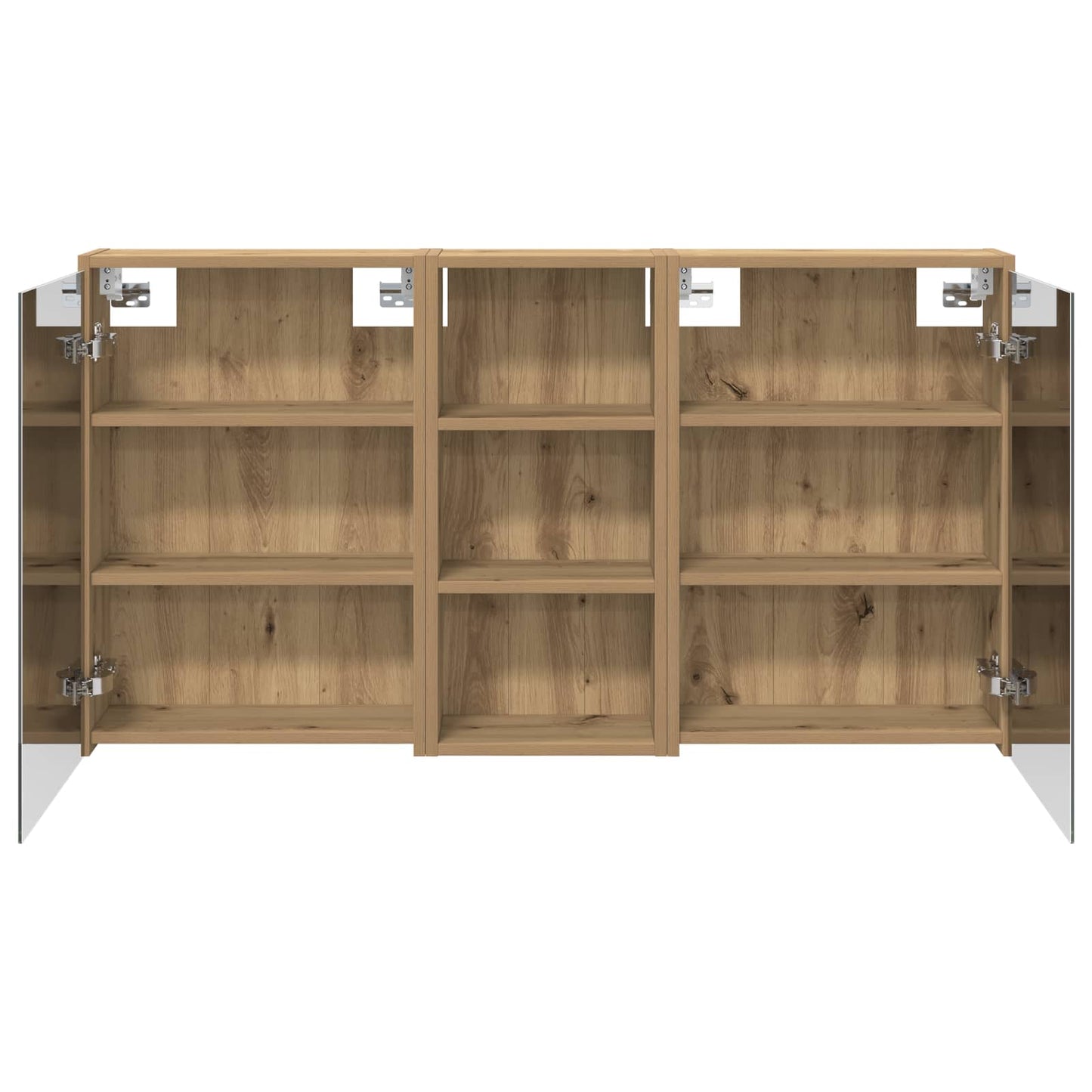 Badkamerkastenset voor 3 pcs 116 x 16 x 62,5 cm Bewerkt hout