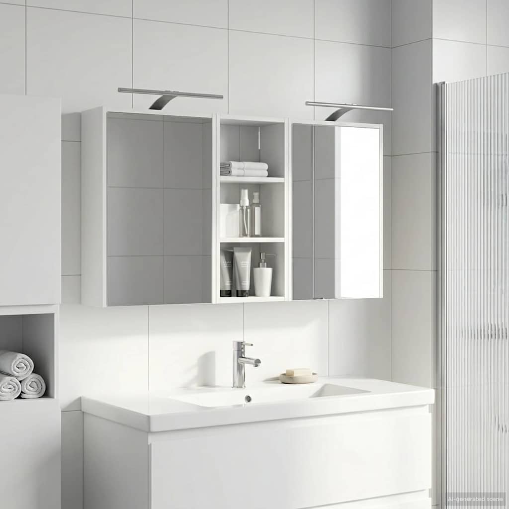 Badkamerkastenset voor 3 pcs 116 x 16 x 62,5 cm Bewerkt hout