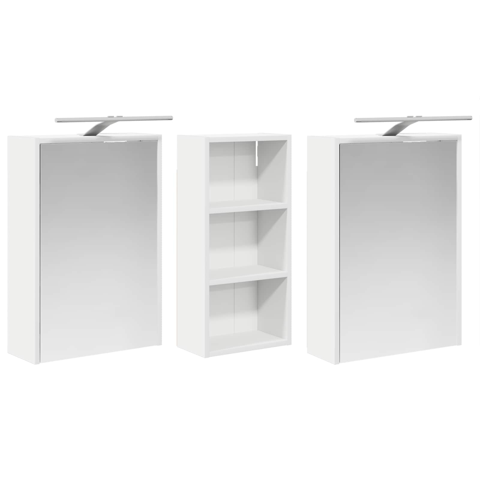 Badkamerkastenset voor 3 pcs 116 x 16 x 62,5 cm Bewerkt hout