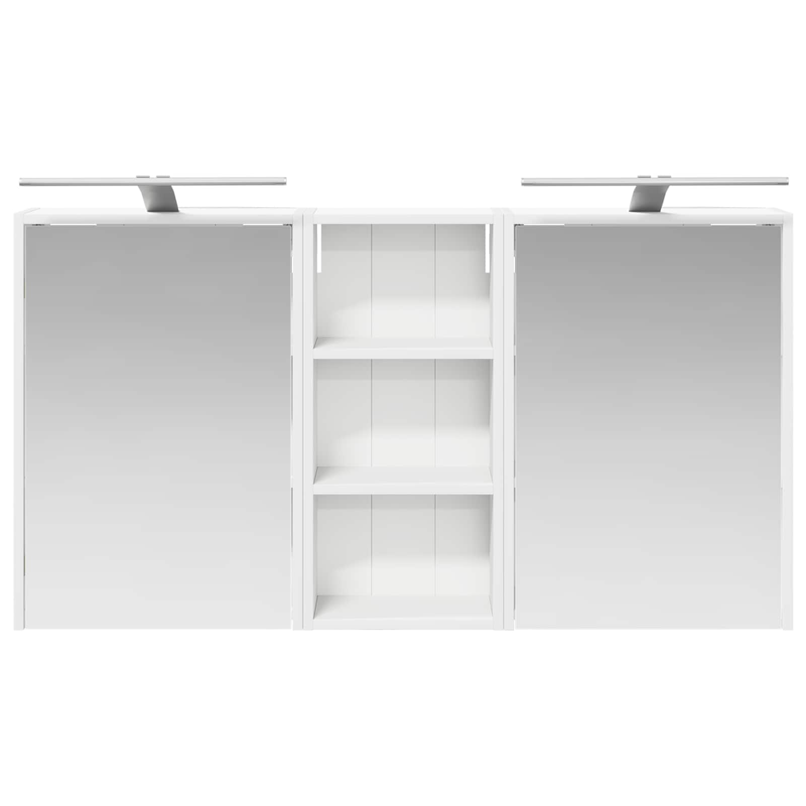 Badkamerkastenset voor 3 pcs 116 x 16 x 62,5 cm Bewerkt hout