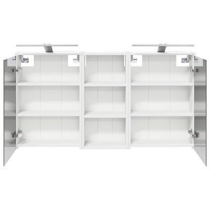 Badkamerkastenset voor 3 pcs 116 x 16 x 62,5 cm Bewerkt hout