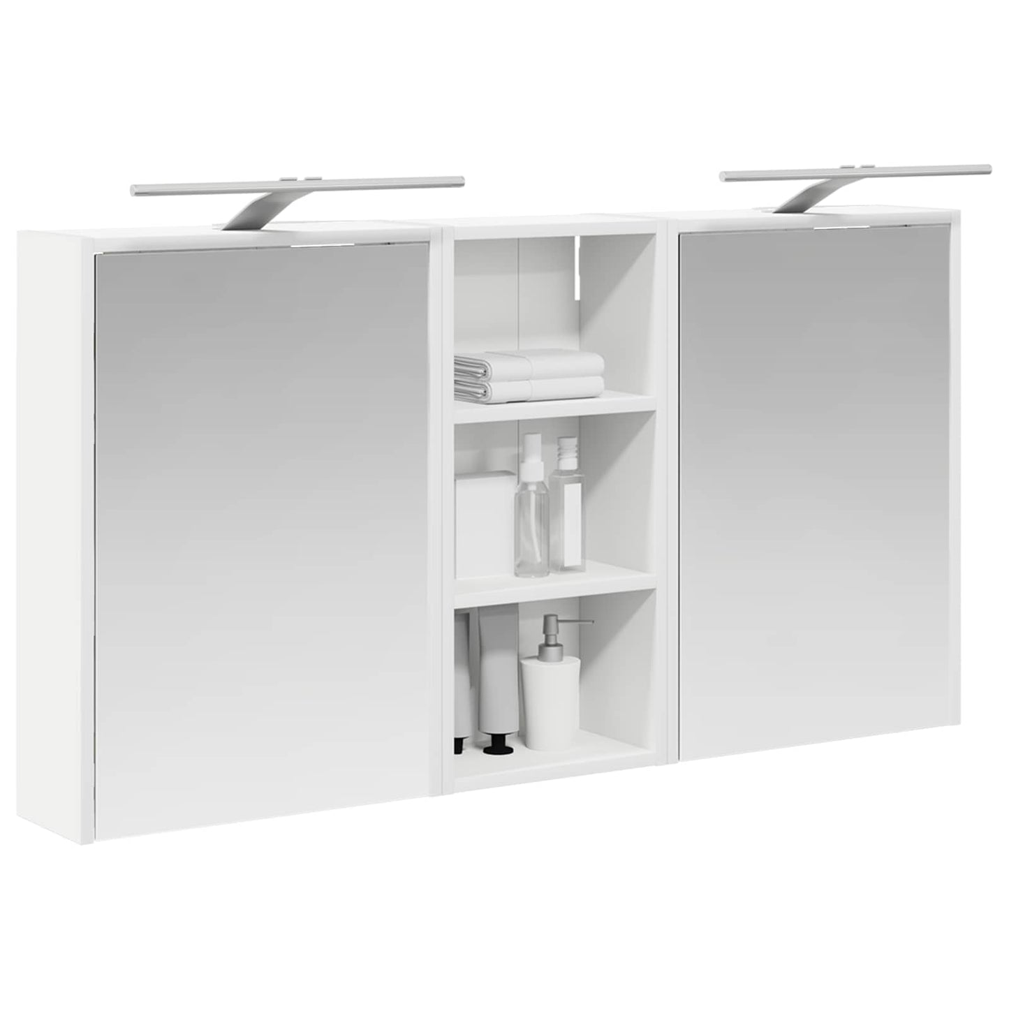 Badkamerkastenset voor 3 pcs 116 x 16 x 62,5 cm Bewerkt hout