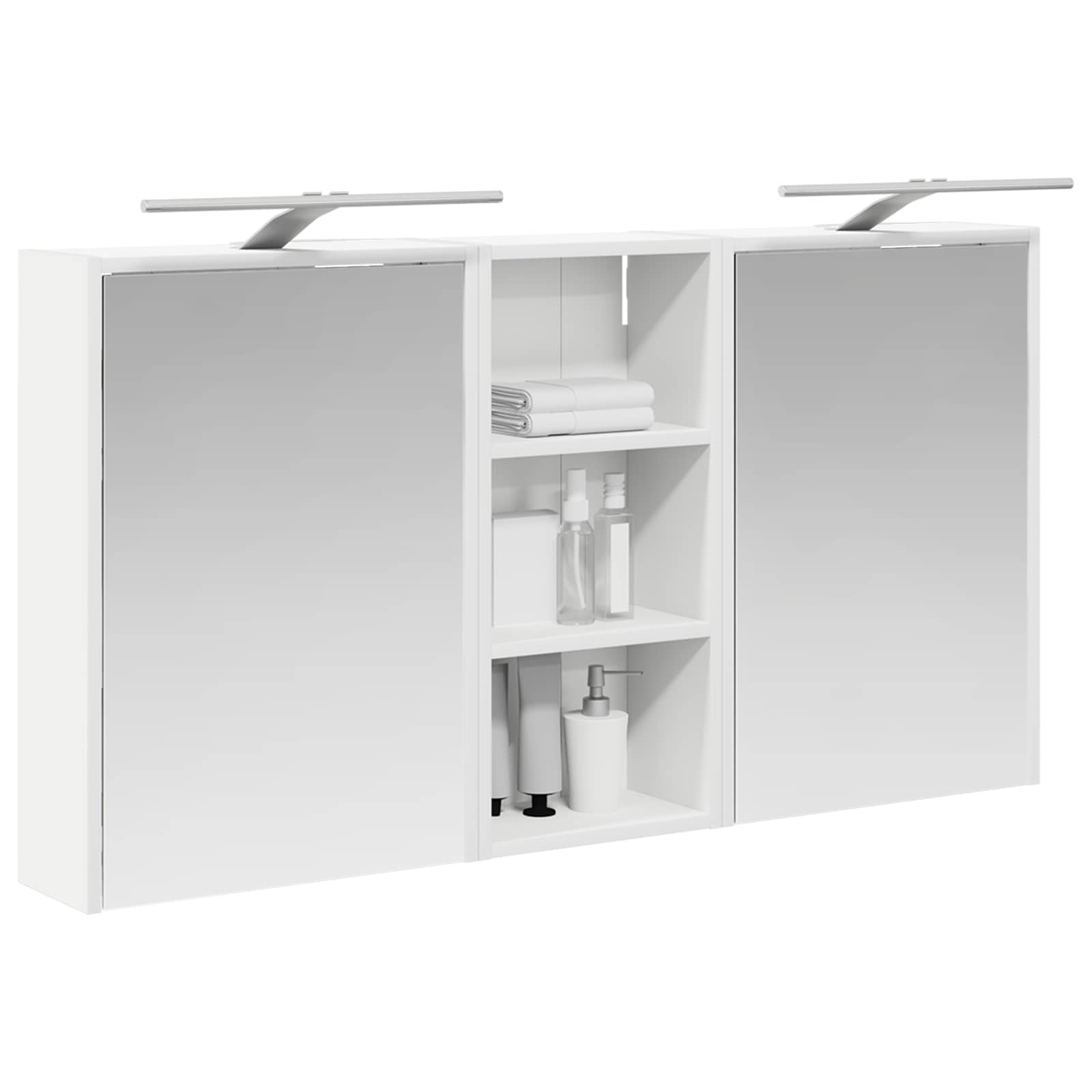 Badkamerkastenset voor 3 pcs 116 x 16 x 62,5 cm Bewerkt hout