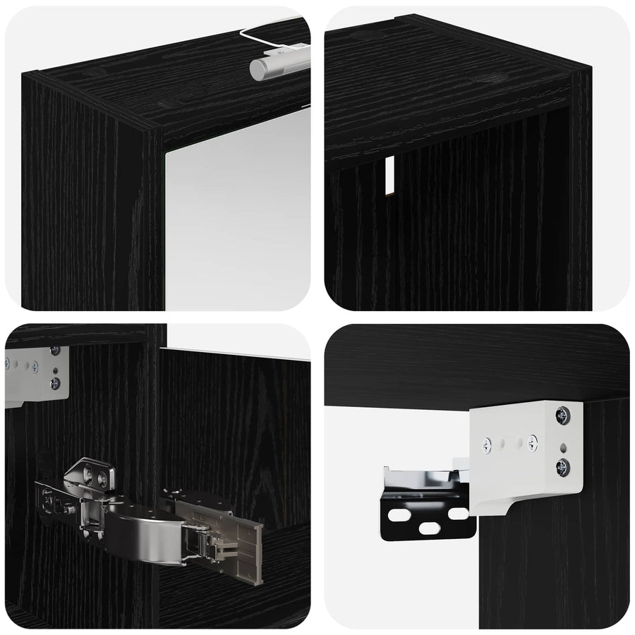 Badkamerkastenset voor 3 pcs 116 x 16 x 62,5 cm Bewerkt hout