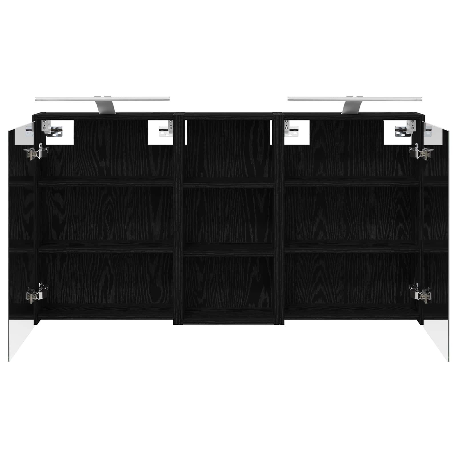 Badkamerkastenset voor 3 pcs 116 x 16 x 62,5 cm Bewerkt hout