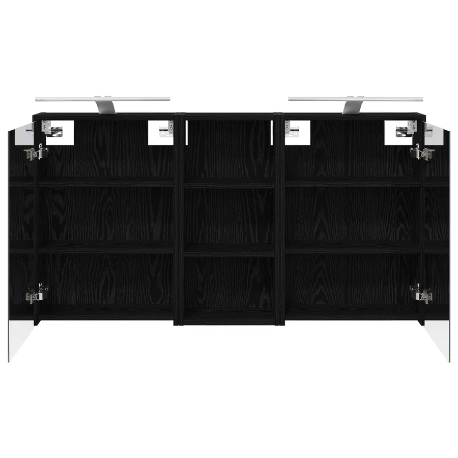 Badkamerkastenset voor 3 pcs 116 x 16 x 62,5 cm Bewerkt hout