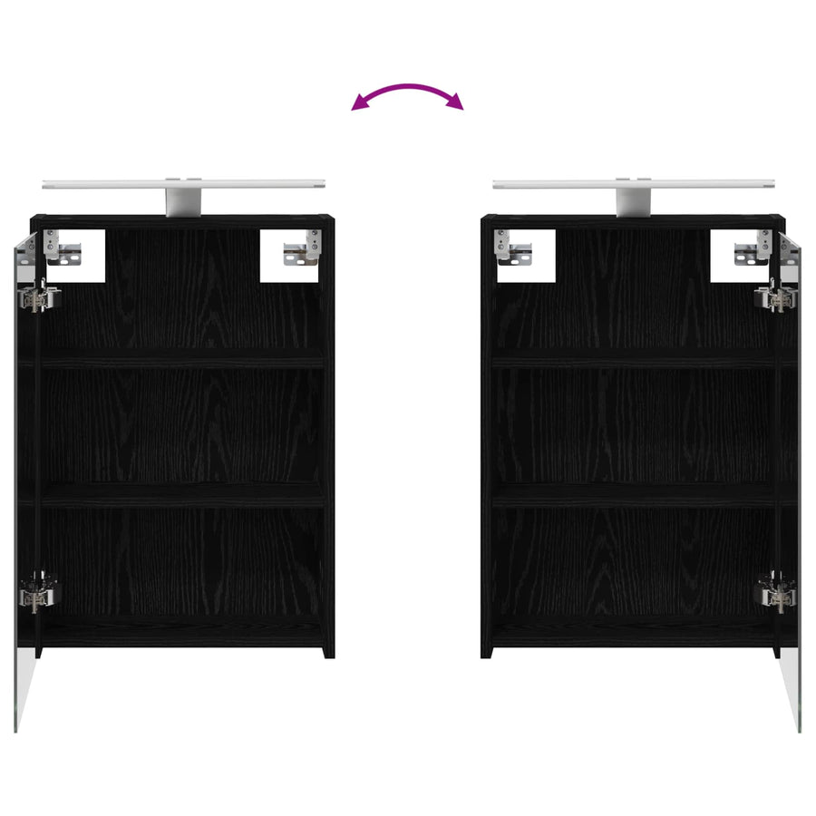 Badkamerkastenset voor 3 pcs 116 x 16 x 62,5 cm Bewerkt hout