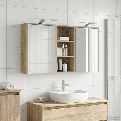 Badkamerkastenset voor 3 pcs 116 x 16 x 62,5 cm Bewerkt hout