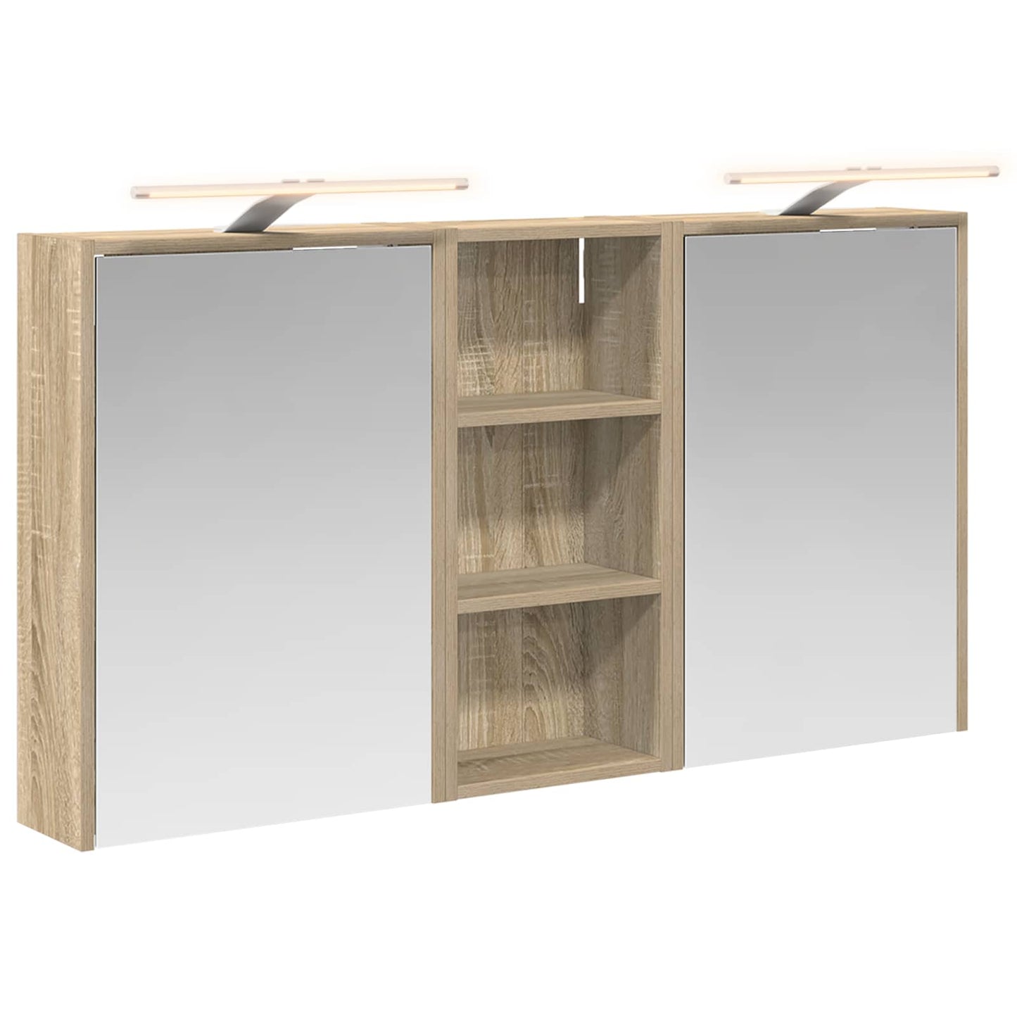 Badkamerkastenset voor 3 pcs 116 x 16 x 62,5 cm Bewerkt hout