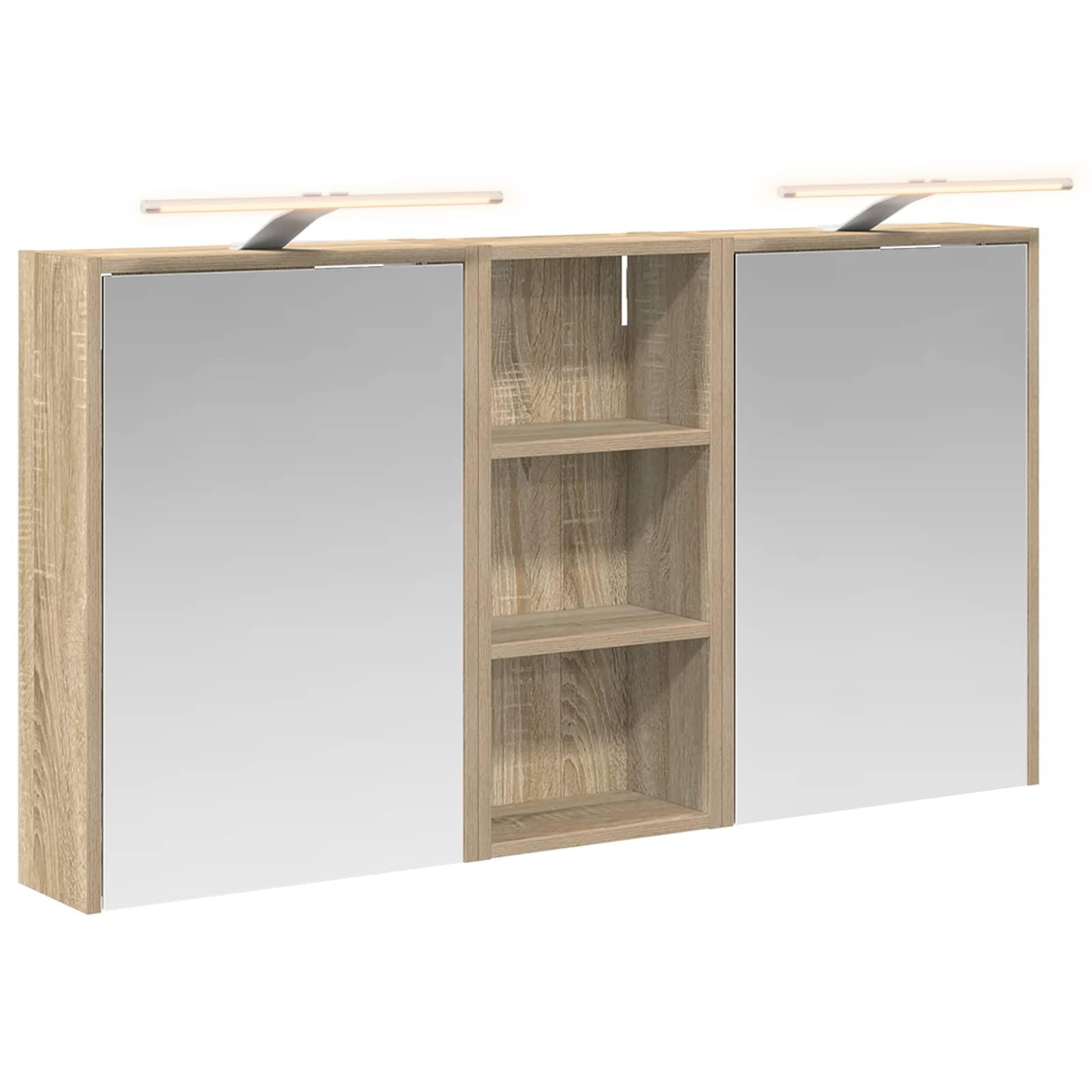 Badkamerkastenset voor 3 pcs 116 x 16 x 62,5 cm Bewerkt hout