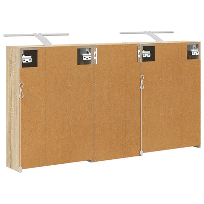 Badkamerkastenset voor 3 pcs 116 x 16 x 62,5 cm Bewerkt hout