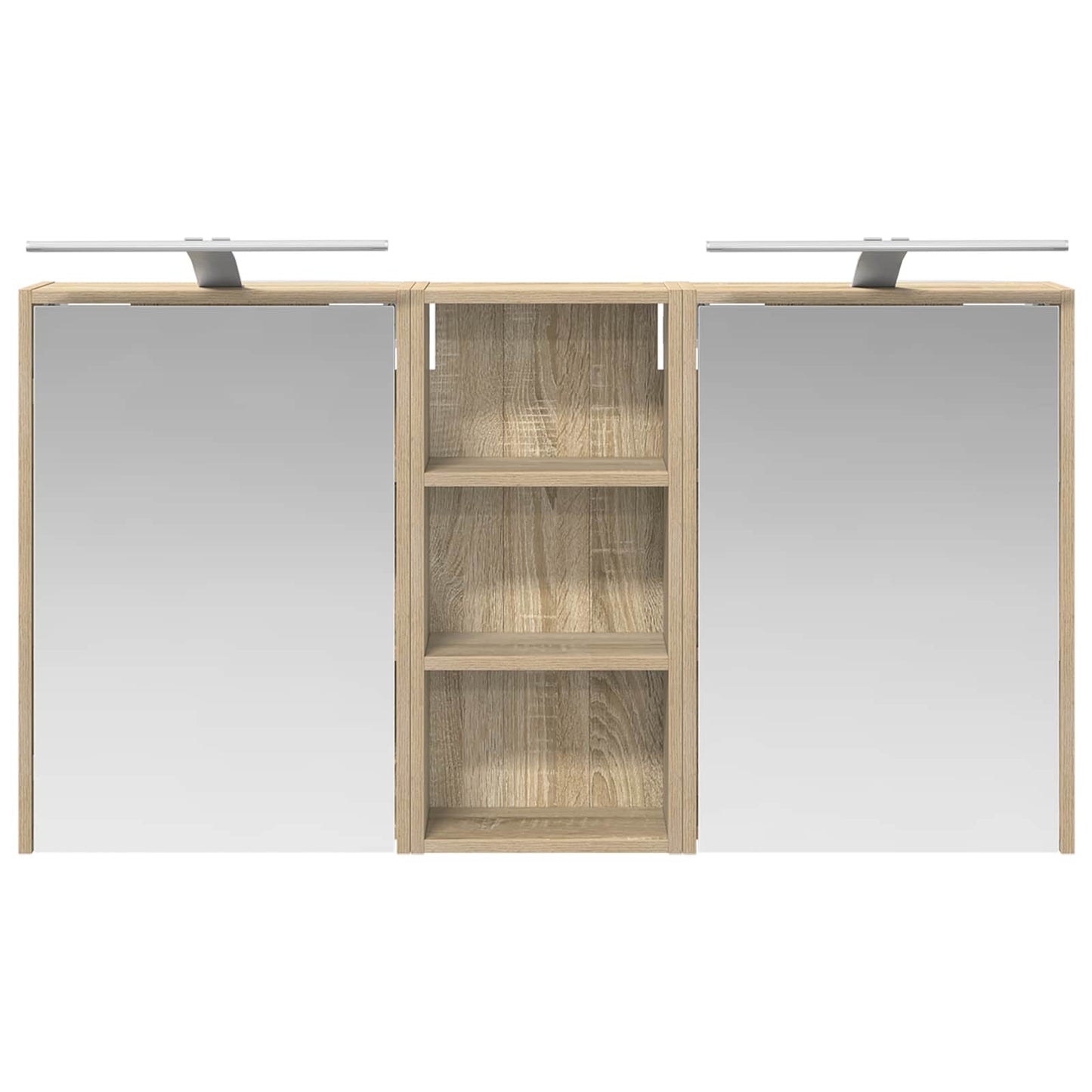 Badkamerkastenset voor 3 pcs 116 x 16 x 62,5 cm Bewerkt hout