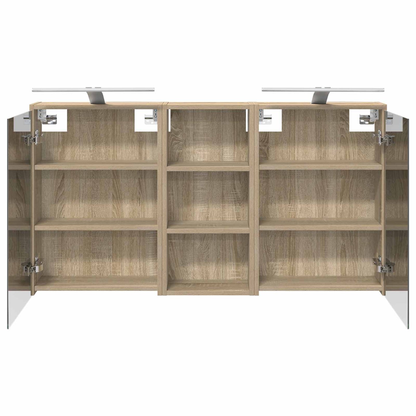 Badkamerkastenset voor 3 pcs 116 x 16 x 62,5 cm Bewerkt hout
