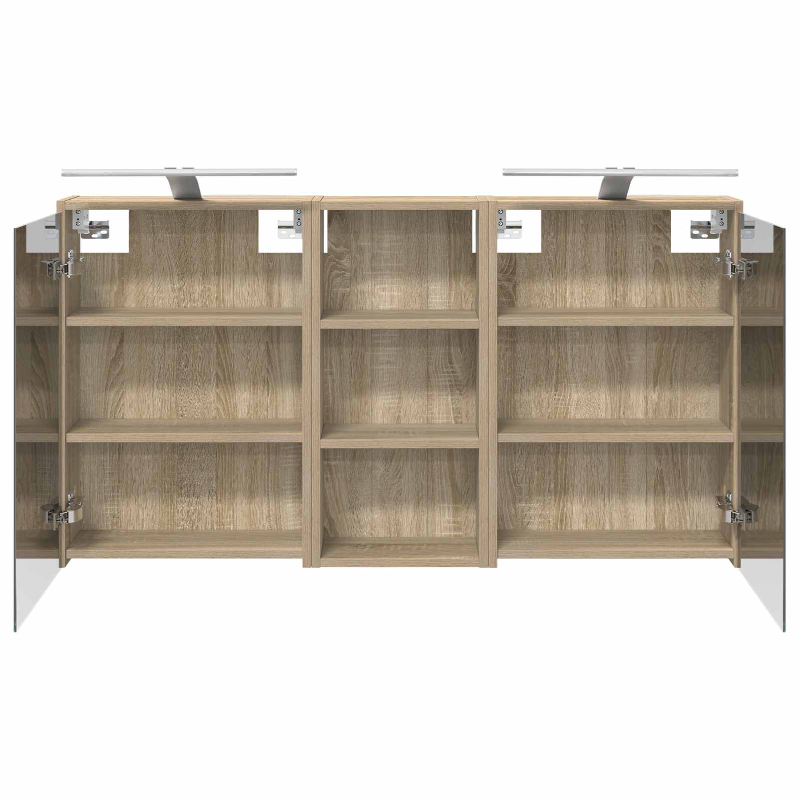 Badkamerkastenset voor 3 pcs 116 x 16 x 62,5 cm Bewerkt hout