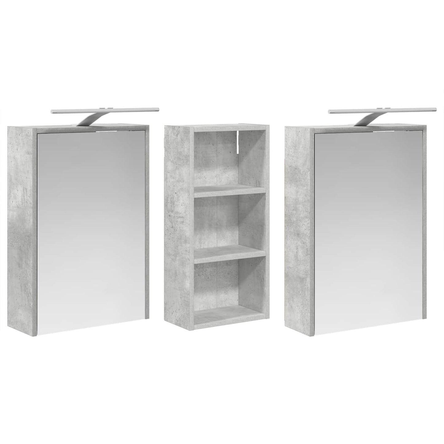 Badkamerkastenset voor 3 pcs 116 x 16 x 62,5 cm Bewerkt hout