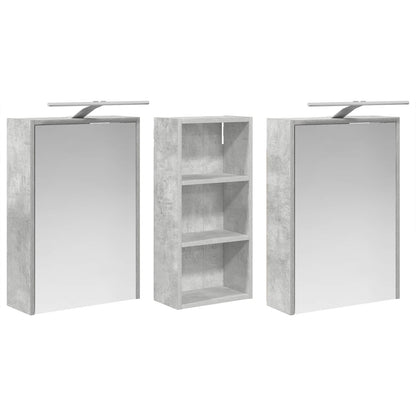 Badkamerkastenset voor 3 pcs 116 x 16 x 62,5 cm Bewerkt hout