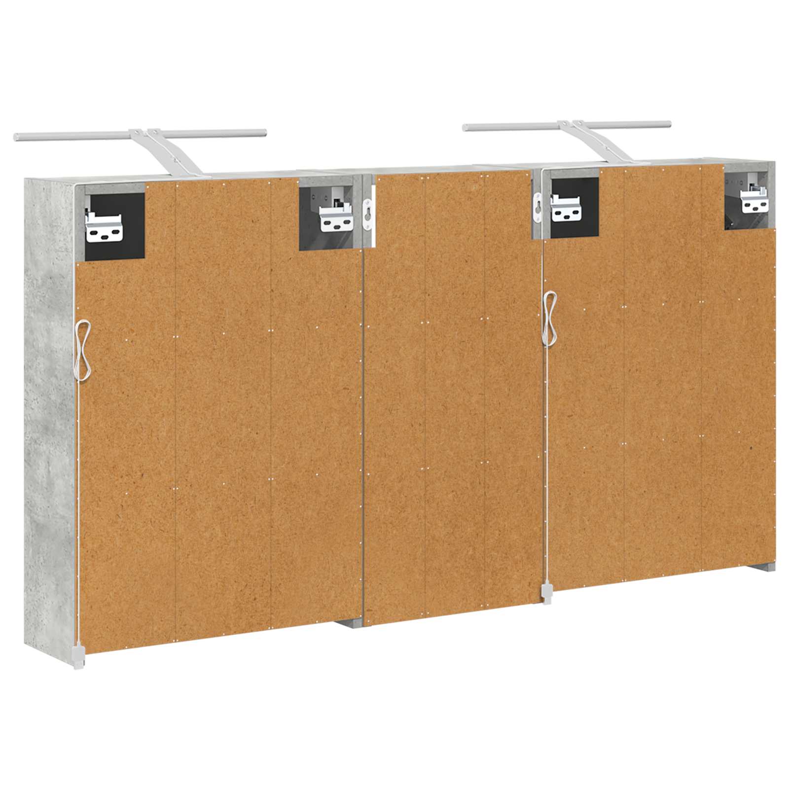 Badkamerkastenset voor 3 pcs 116 x 16 x 62,5 cm Bewerkt hout