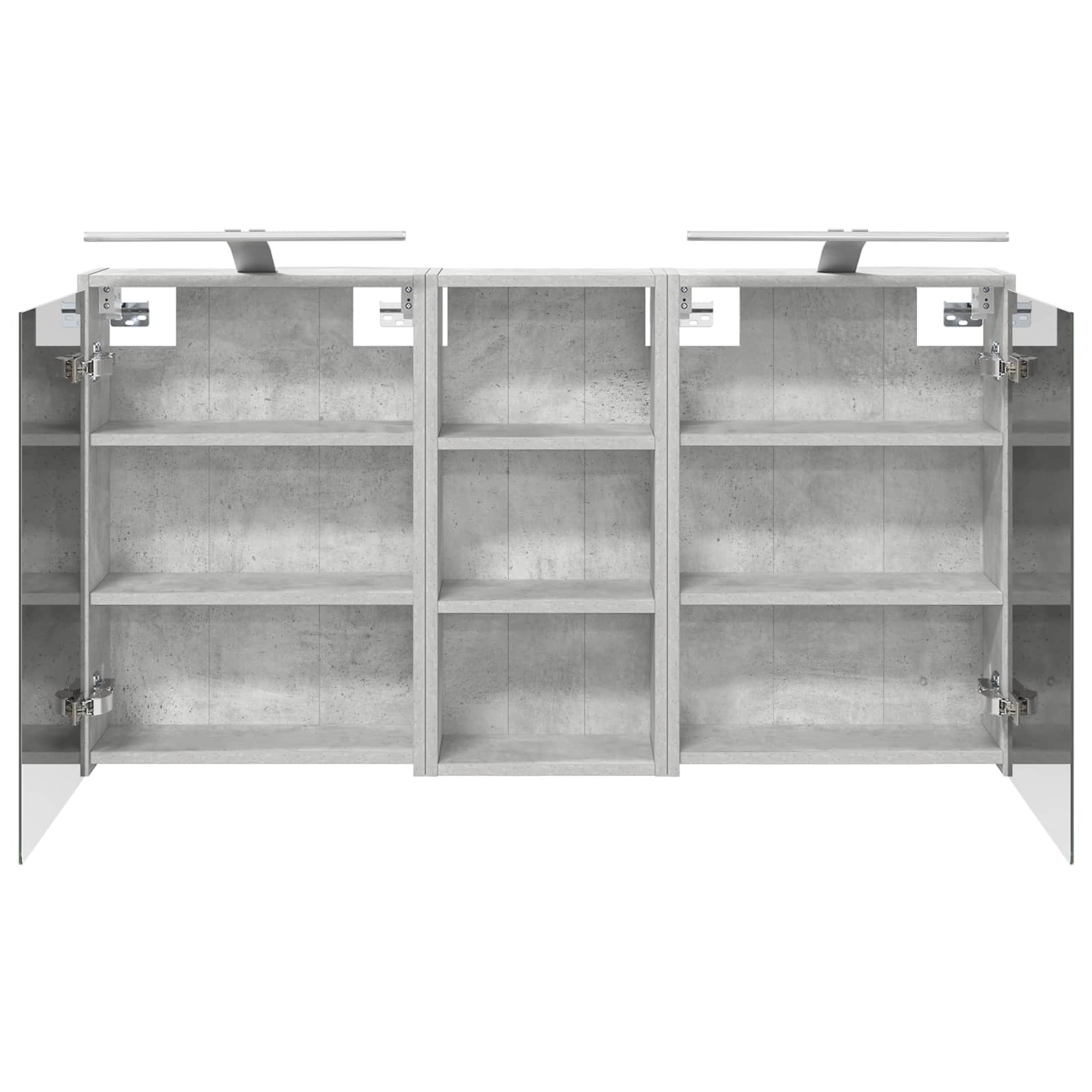 Badkamerkastenset voor 3 pcs 116 x 16 x 62,5 cm Bewerkt hout