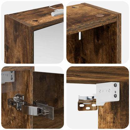 Badkamerkastenset voor 3 pcs 116 x 16 x 62,5 cm Bewerkt hout