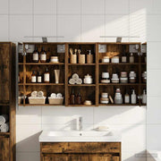 Badkamerkastenset 43x16x62,5 cm bewerkt hout
