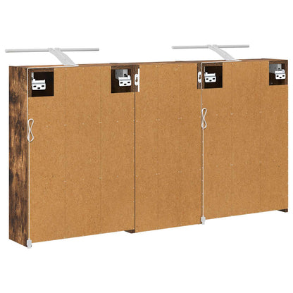 Badkamerkastenset voor 3 pcs 116 x 16 x 62,5 cm Bewerkt hout
