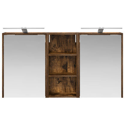 Badkamerkastenset voor 3 pcs 116 x 16 x 62,5 cm Bewerkt hout