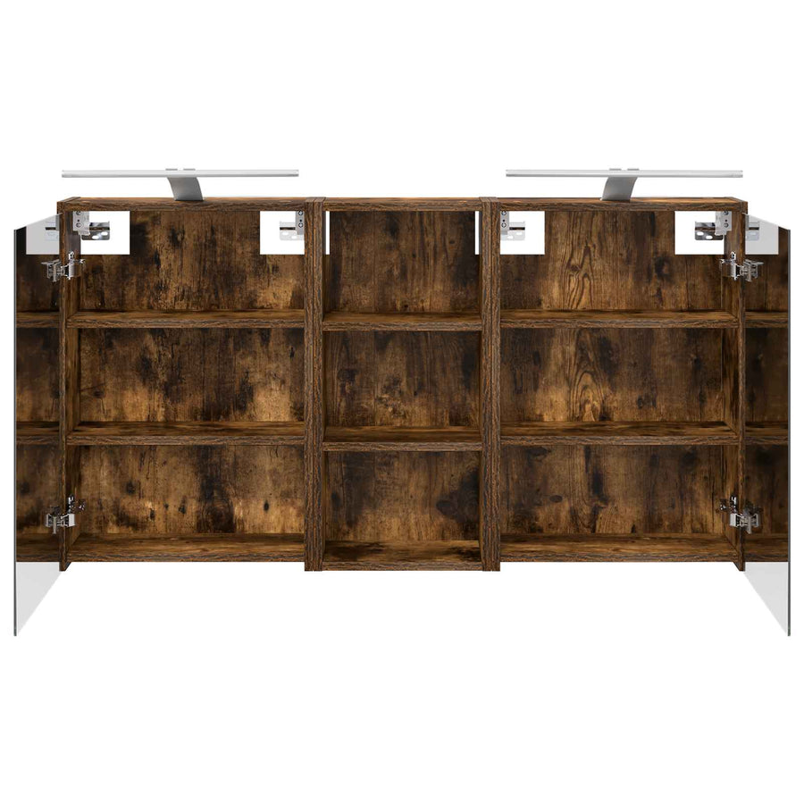 Badkamerkastenset voor 3 pcs 116 x 16 x 62,5 cm Bewerkt hout