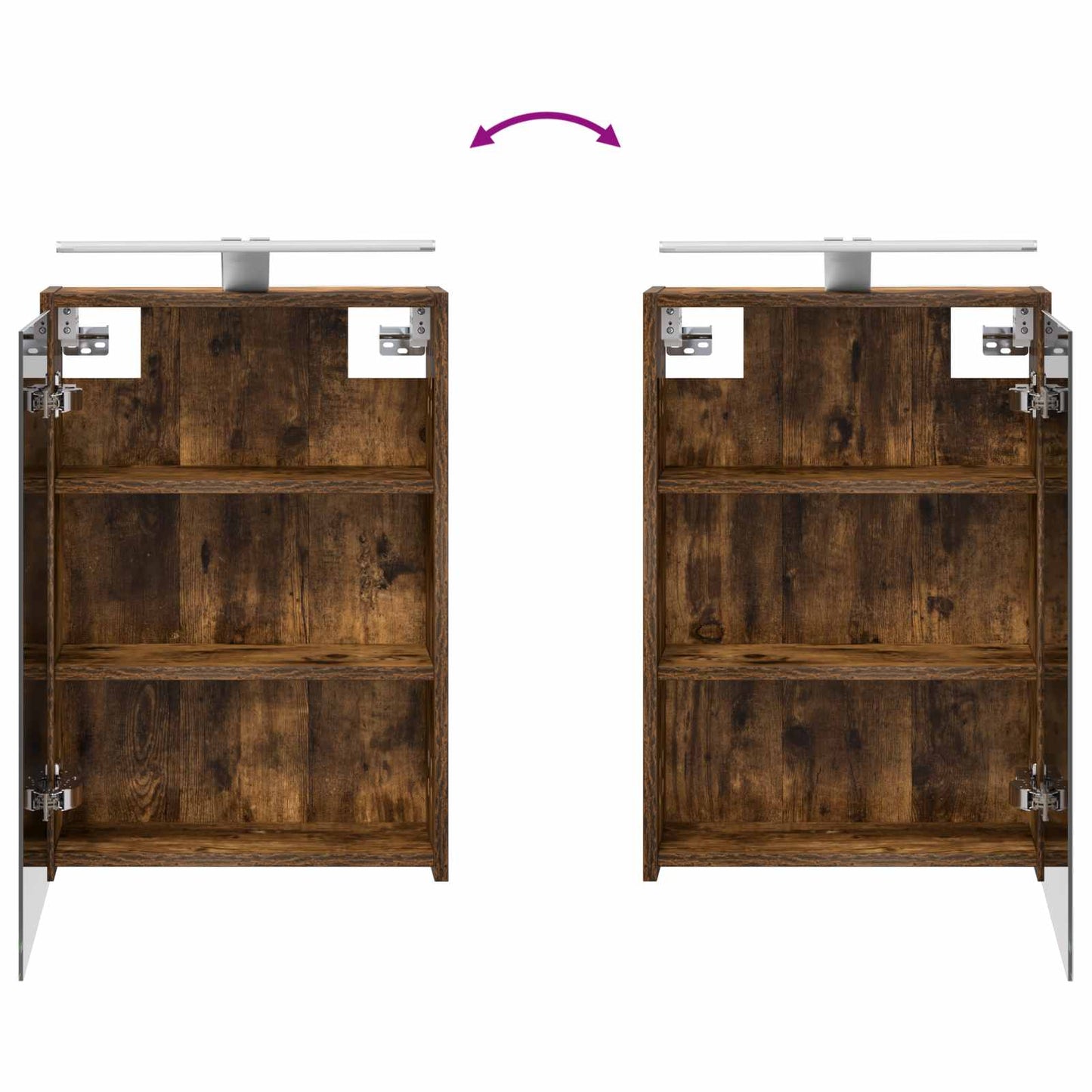 Badkamerkastenset voor 3 pcs 116 x 16 x 62,5 cm Bewerkt hout