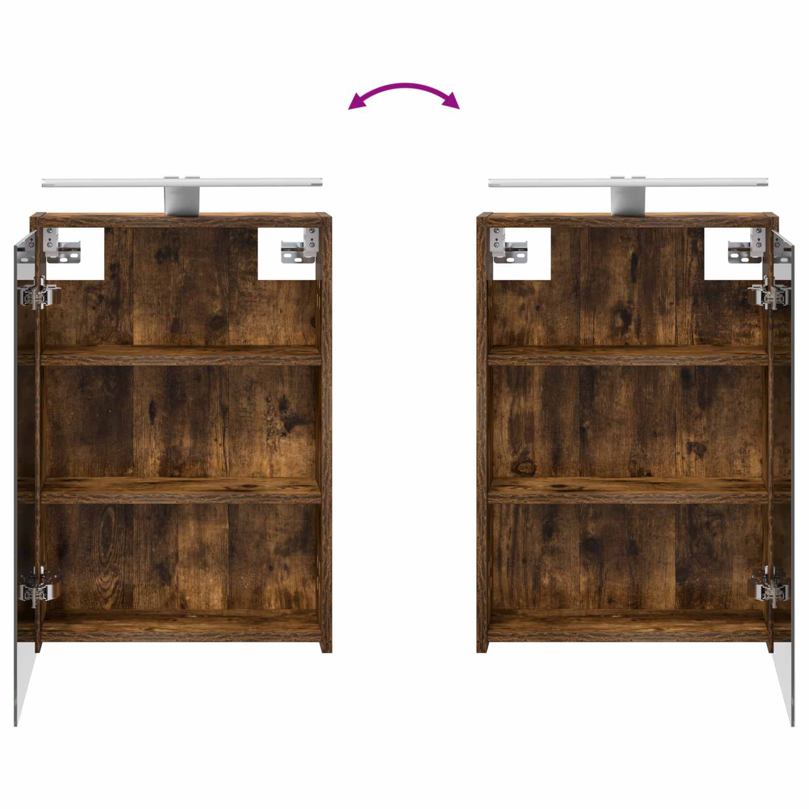 Badkamerkastenset voor 3 pcs 116 x 16 x 62,5 cm Bewerkt hout