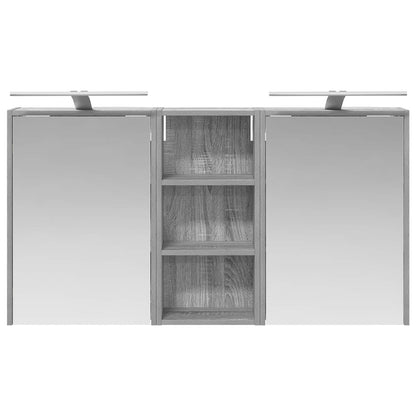 Badkamerkastenset voor 3 pcs 116 x 16 x 62,5 cm Bewerkt hout