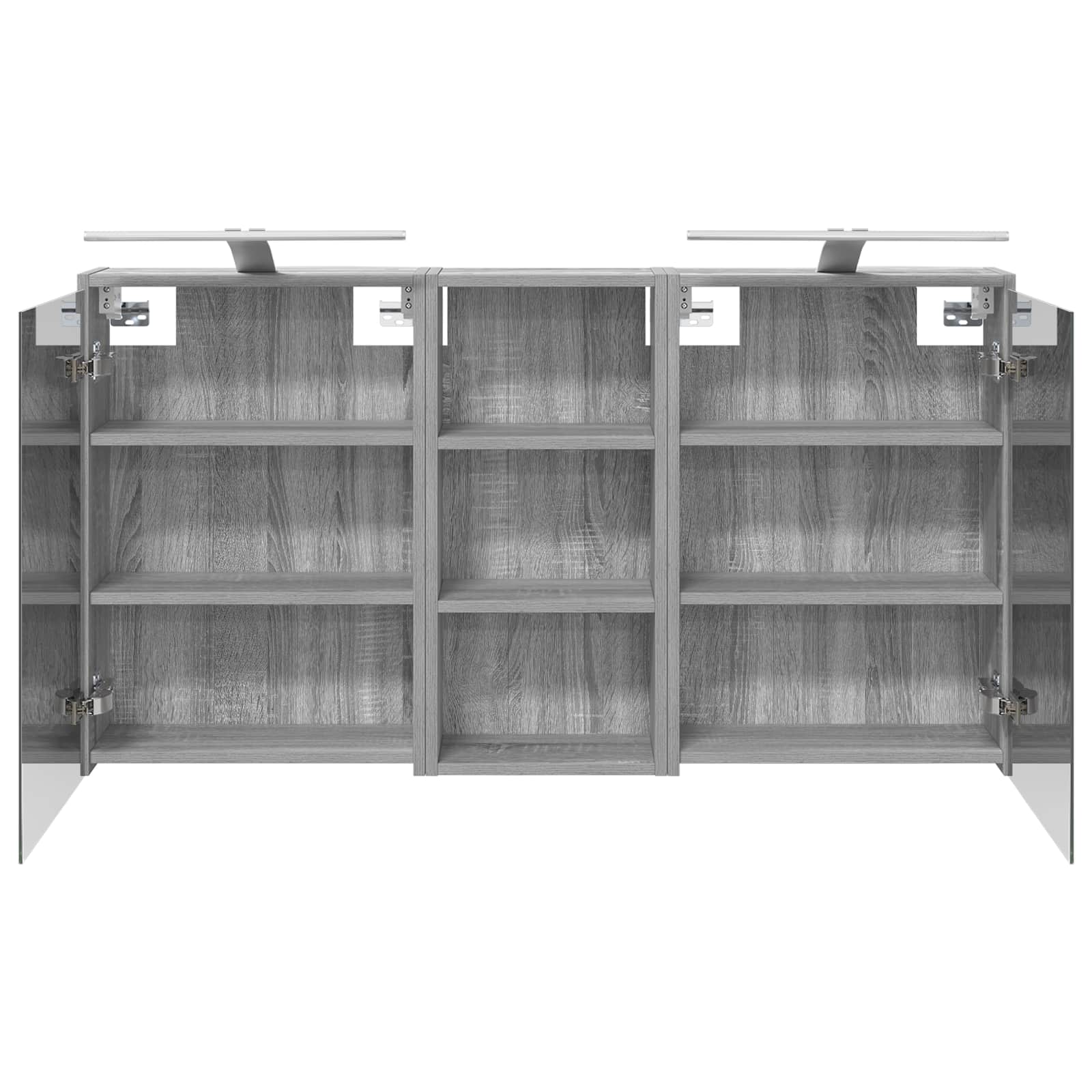 Badkamerkastenset voor 3 pcs 116 x 16 x 62,5 cm Bewerkt hout
