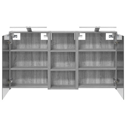 Badkamerkastenset voor 3 pcs 116 x 16 x 62,5 cm Bewerkt hout
