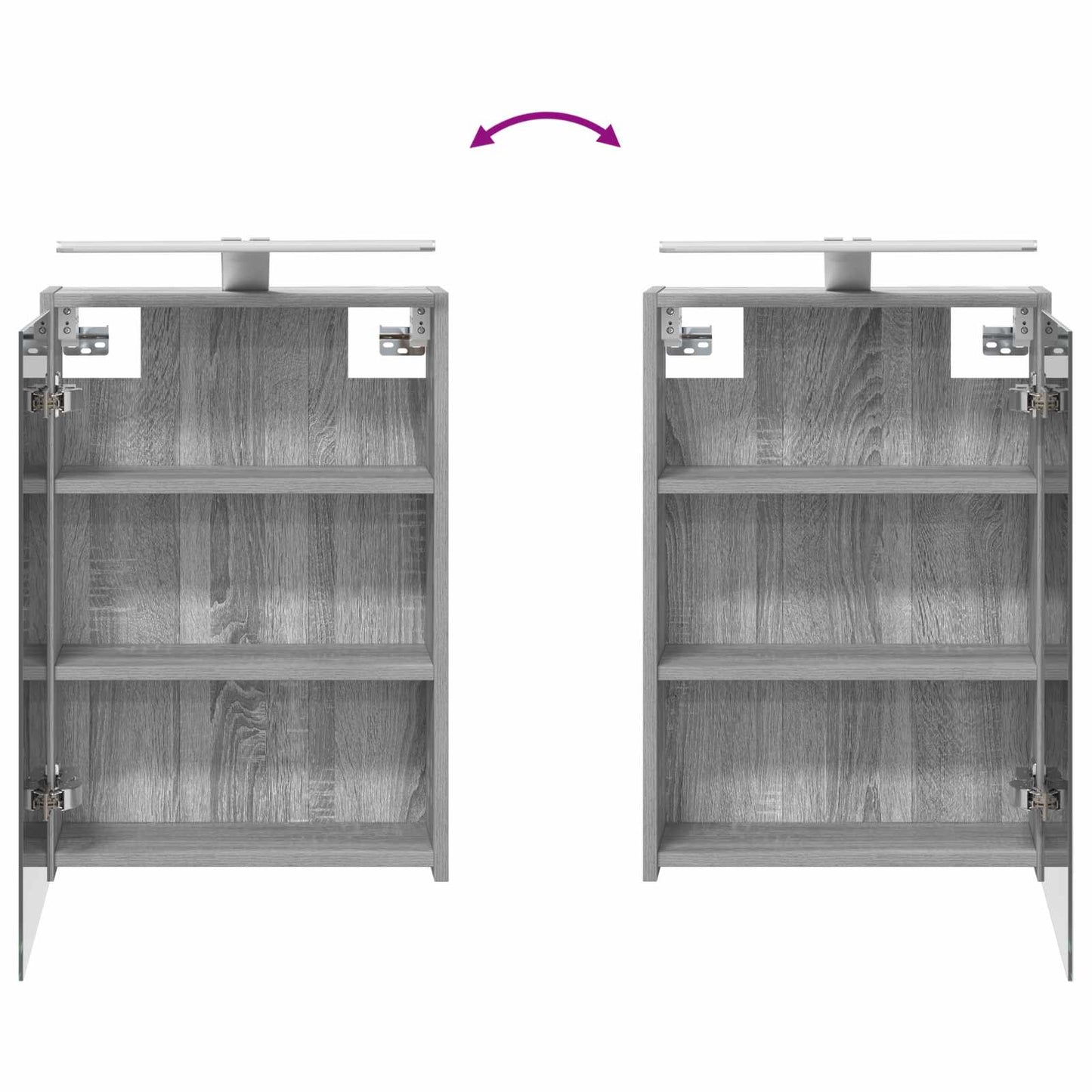 Badkamerkastenset voor 3 pcs 116 x 16 x 62,5 cm Bewerkt hout