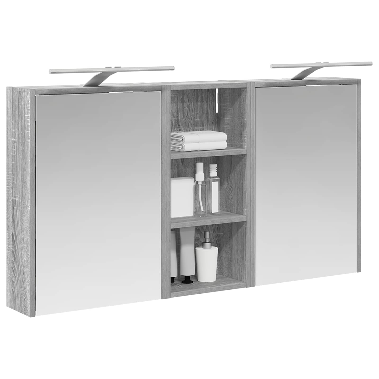Badkamerkastenset voor 3 pcs 116 x 16 x 62,5 cm Bewerkt hout
