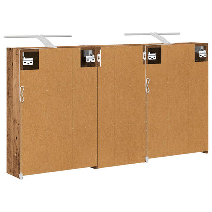 Badkamerkastenset voor 3 pcs 116 x 16 x 62,5 cm Bewerkt hout