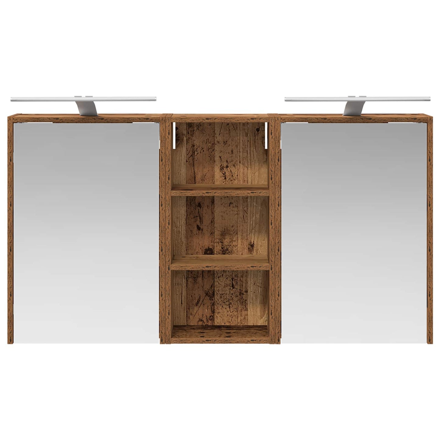 Badkamerkastenset voor 3 pcs 116 x 16 x 62,5 cm Bewerkt hout