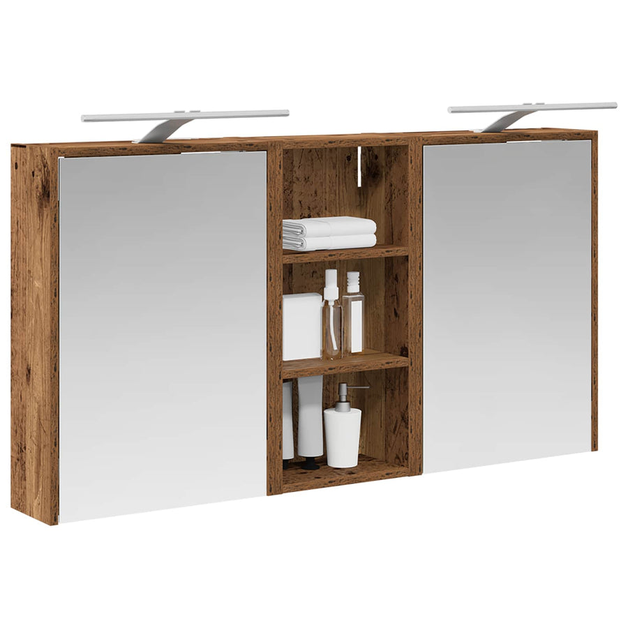Badkamerkastenset voor 3 pcs 116 x 16 x 62,5 cm Bewerkt hout