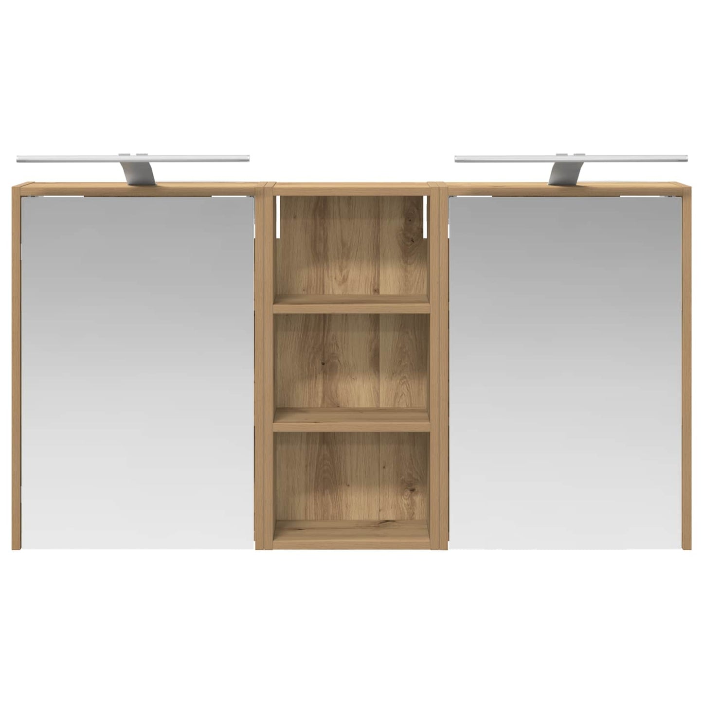Badkamerkastenset voor 3 pcs 116 x 16 x 62,5 cm Bewerkt hout