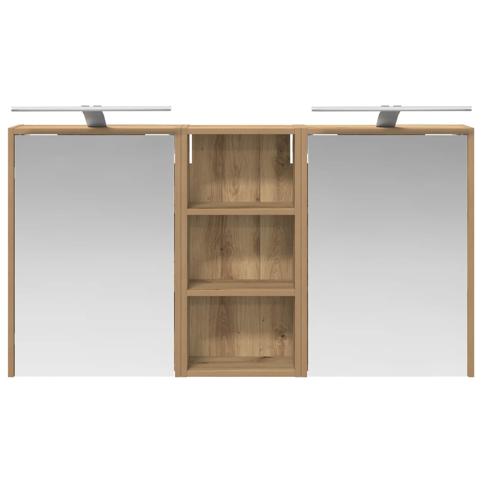 Badkamerkastenset voor 3 pcs 116 x 16 x 62,5 cm Bewerkt hout