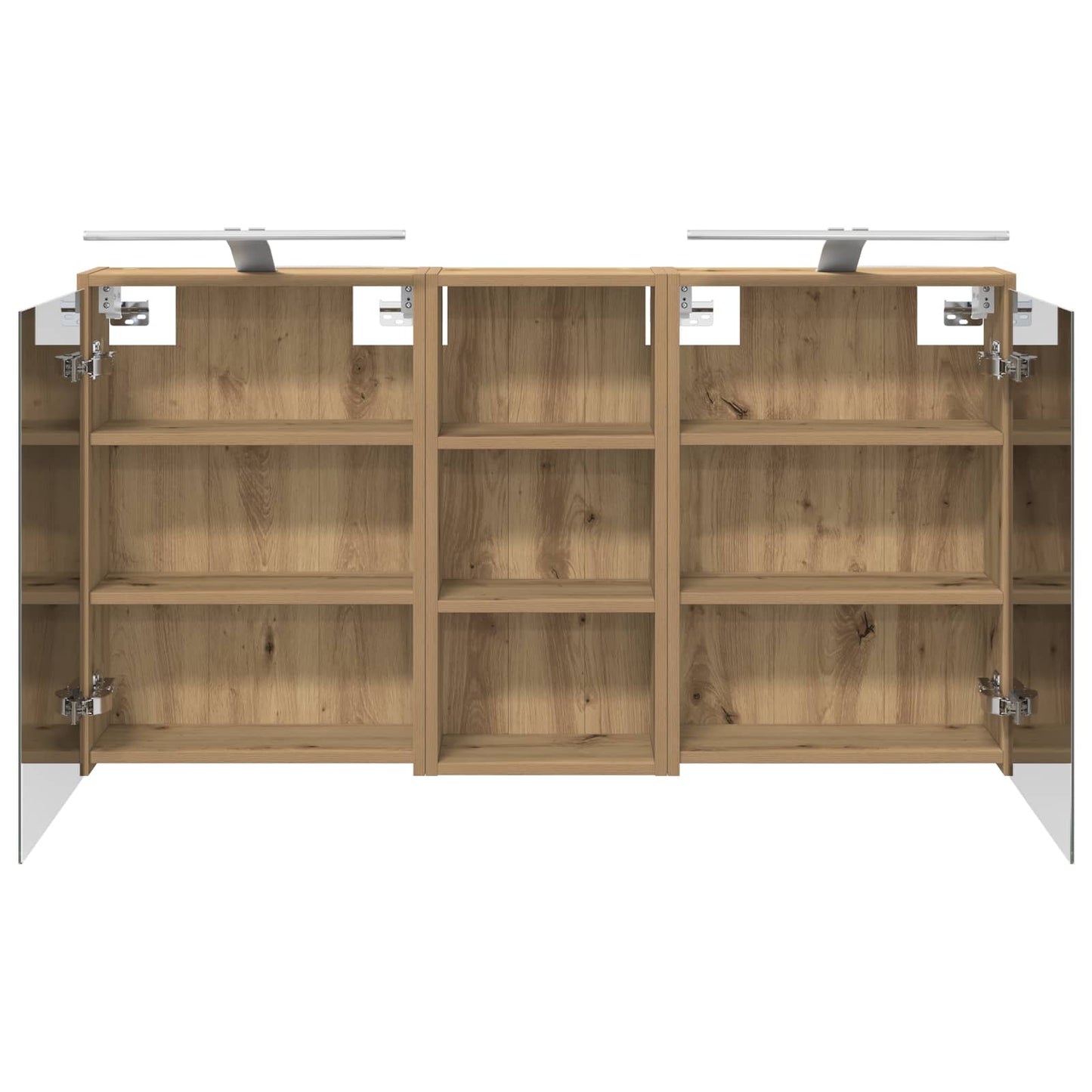 Badkamerkastenset voor 3 pcs 116 x 16 x 62,5 cm Bewerkt hout