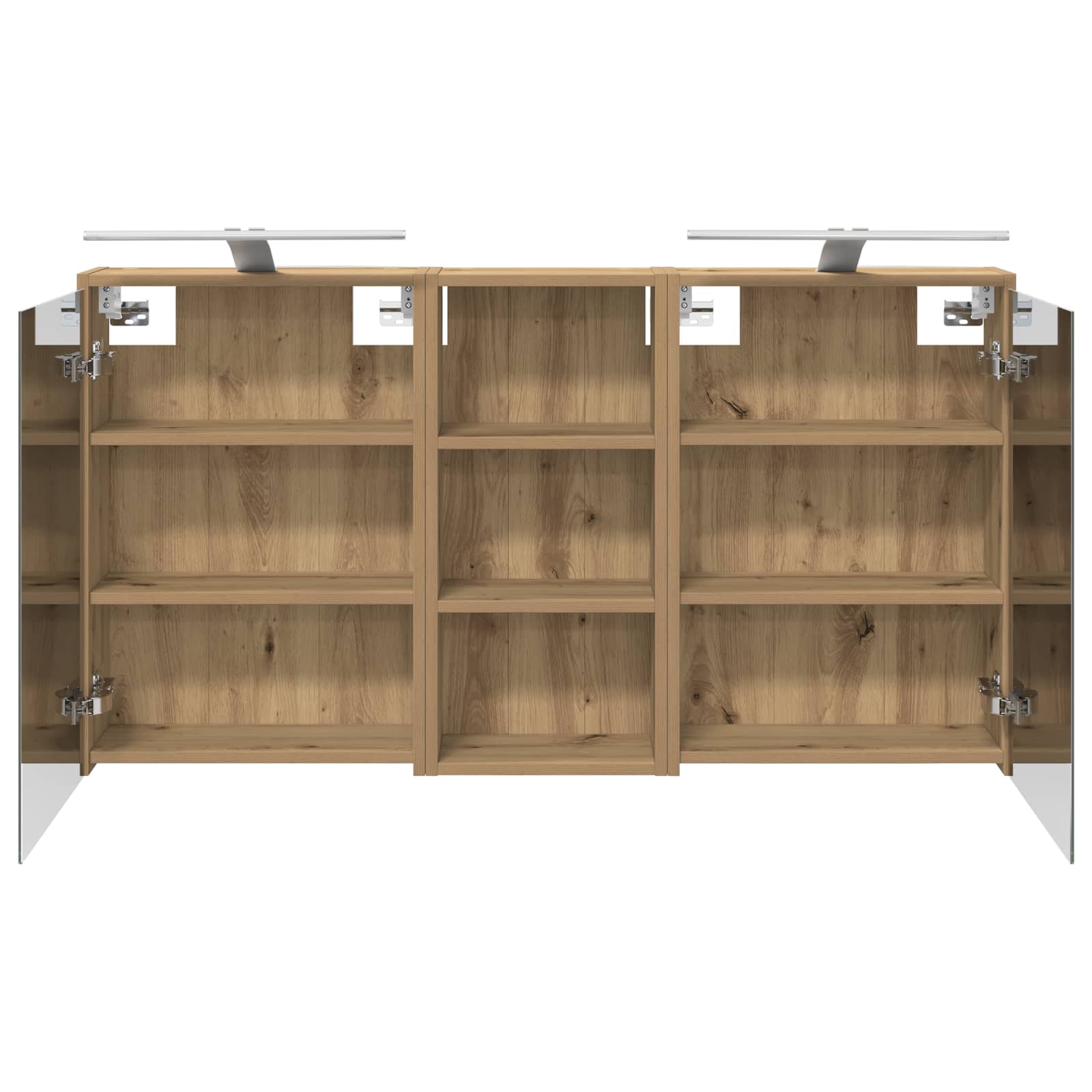 Badkamerkastenset voor 3 pcs 116 x 16 x 62,5 cm Bewerkt hout