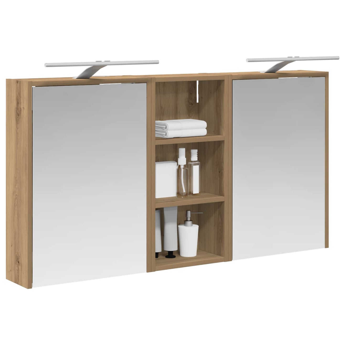 Badkamerkastenset voor 3 pcs 116 x 16 x 62,5 cm Bewerkt hout