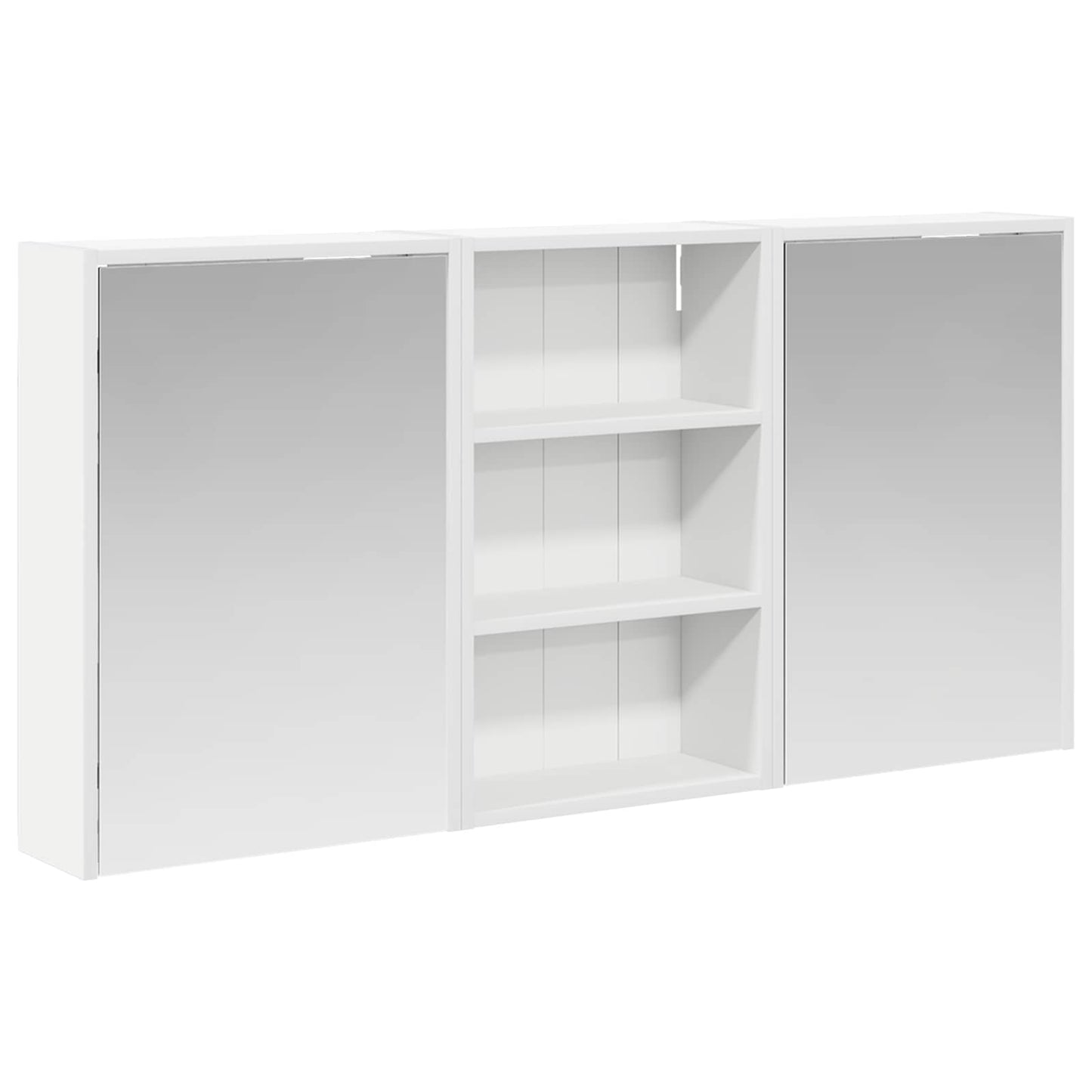 Badkamerkastenset 3 pcs 126 x 16 x 62.5 cm Bewerkt hout
