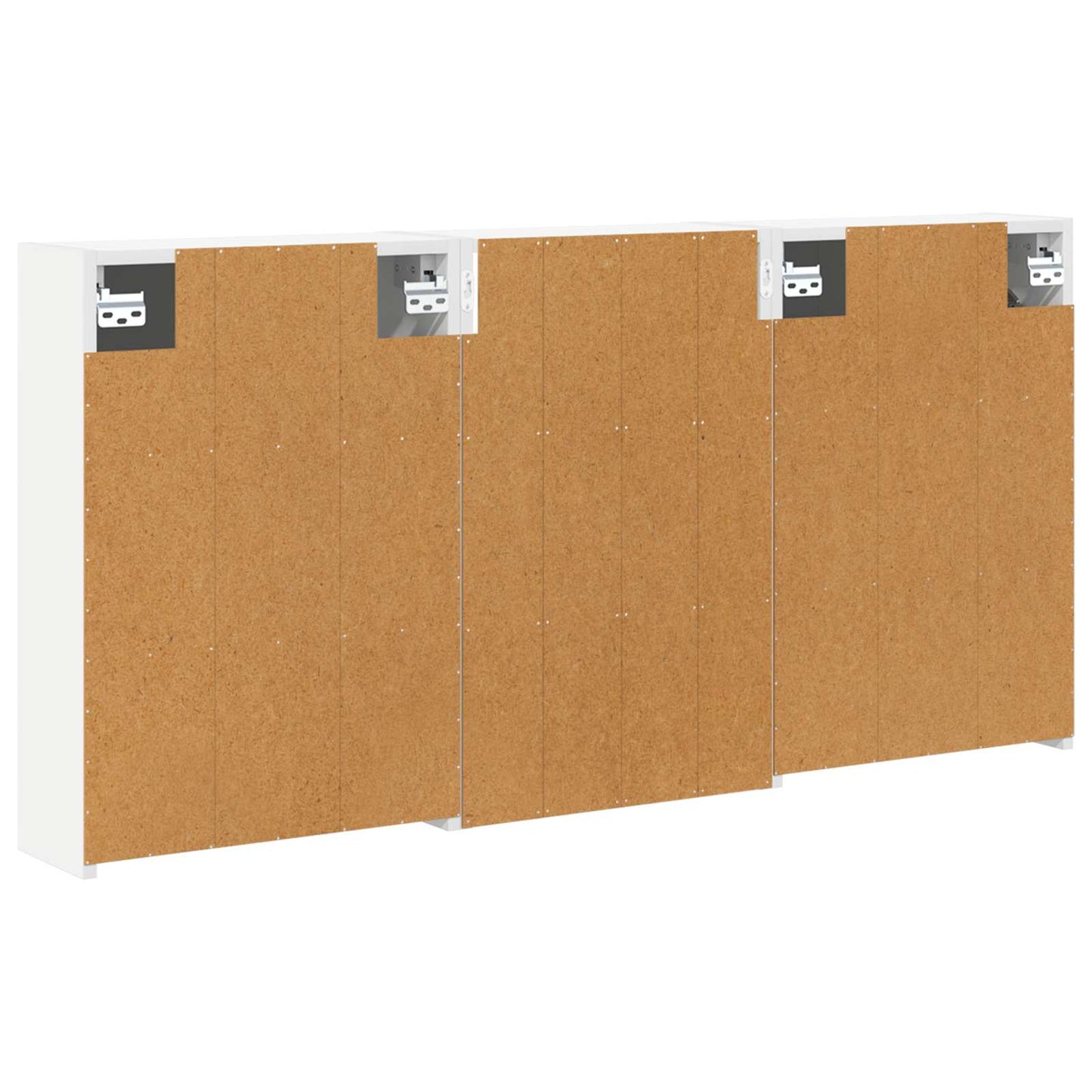 Badkamerkastenset 3 pcs 126 x 16 x 62.5 cm Bewerkt hout