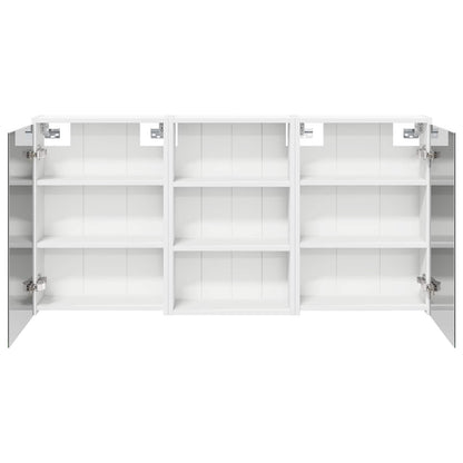 Badkamerkastenset 3 pcs 126 x 16 x 62.5 cm Bewerkt hout