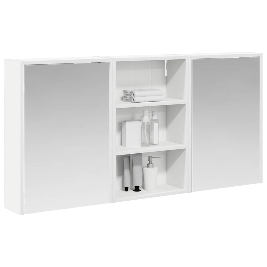 Badkamerkastenset 3 pcs 126 x 16 x 62.5 cm Bewerkt hout