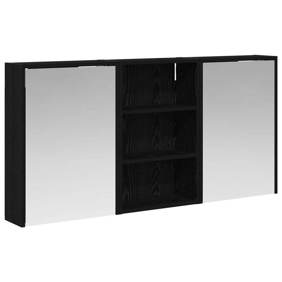 Badkamerkastenset 3 pcs 126 x 16 x 62.5 cm Bewerkt hout
