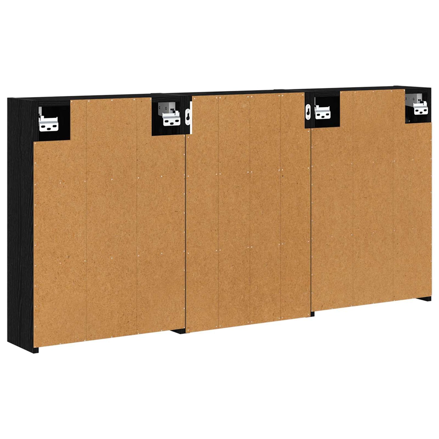 Badkamerkastenset 3 pcs 126 x 16 x 62.5 cm Bewerkt hout